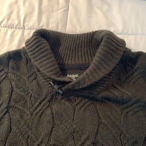Mens method shawl collar sweater
